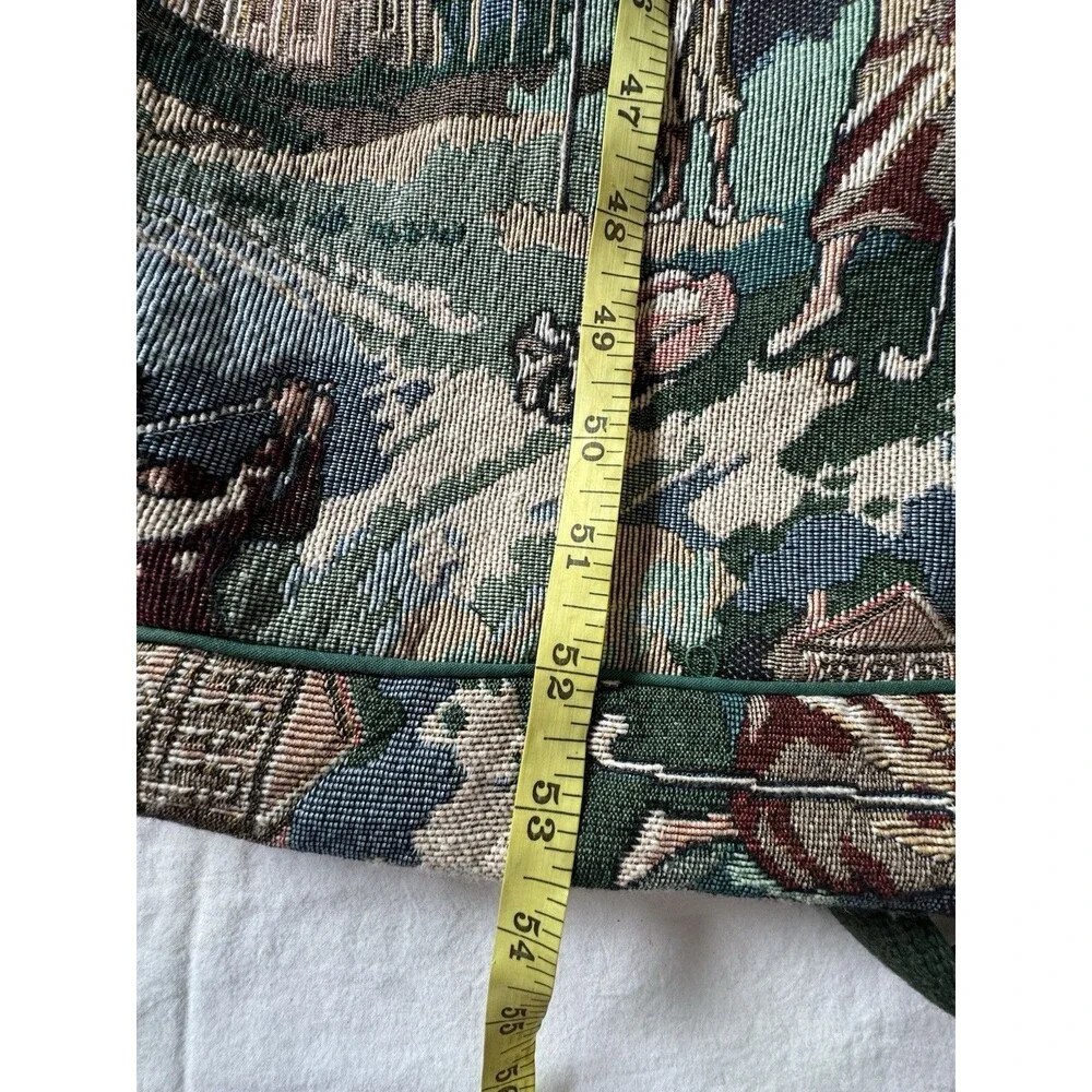 Vintage Gloria Rae Tapestry Garment Bag Made In USA‎ Golf Scene Luggage Carrier